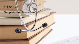  Presentation with nursing education - Presentation featuring concept of medical education background and a coral colored foreground