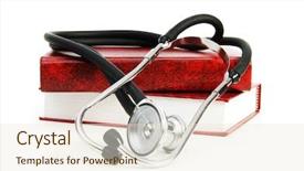  Presentation with medical book - Cool new presentation theme with concept of medical education backdrop and a cream colored foreground