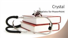  Presentation with medical book - Audience pleasing PPT theme consisting of concept of medical education backdrop and a white colored foreground