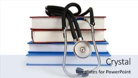  Presentation with medical book - PPT layouts featuring concept of medical education background and a light blue colored foreground