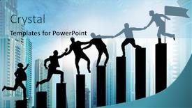  Presentation with support - Audience pleasing PPT theme consisting of concept-of-mentoship-and-support backdrop and a light blue colored foreground