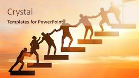  Presentation with support - Audience pleasing slide set consisting of concept-of-mentoship-and-support backdrop and a lemonade colored foreground