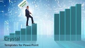  Presentation with concept - Presentation design enhanced with concept-of-minimum-wage background and a light blue colored foreground