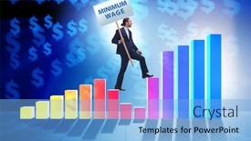  Presentation with concept - PPT theme enhanced with concept-of-minimum-wage background and a light blue colored foreground