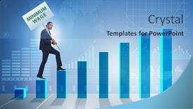  Presentation with concept - PPT layouts consisting of concept-of-minimum-wage background and a teal colored foreground