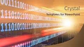  Presentation with digital innovation - Slide deck having concept-of-modern-digital-city background and a yellow colored foreground
