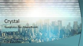  Presentation with digital innovation - Amazing theme having concept of modern digital city and innovation backdrop and a light blue colored foreground