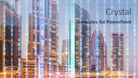  Presentation with digital innovation - Amazing PPT theme having concept-of-modern-digital-city backdrop and a light blue colored foreground