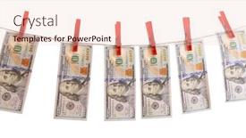  Presentation with money laundering - Slide deck having concept of money laundering - dollars background and a lemonade colored foreground