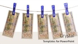  Presentation with money laundering - Amazing theme having concept-of-money-laundering-dollars backdrop and a coral colored foreground