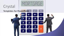  Presentation with mortgage - Theme having concept-of-mortgage-loan background and a  colored foreground