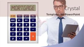  Presentation with mortgage - PPT theme enhanced with concept-of-mortgage-loan background and a coral colored foreground