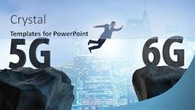  Presentation with moving - Slides with concept-of-moving-from-5g background and a light blue colored foreground