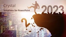  Presentation with moving - PPT theme having concept-of-moving-from-year background and a lemonade colored foreground