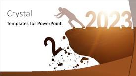  Presentation with moving - Slide deck enhanced with concept-of-moving-from-year background and a white colored foreground