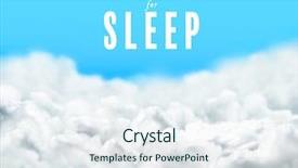  Presentation with blue music - Presentation theme featuring concept of music for sleep background and a sky blue colored foreground