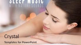  Presentation with spa meditation relaxing - Audience pleasing presentation design consisting of concept of music for sleep backdrop and a lemonade colored foreground