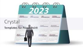  Presentation with new year - Theme enhanced with concept-of-new-calendar-year background and a white colored foreground
