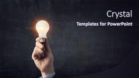  Presentation with new ideas - Presentation theme having concept-of-new-ideas background and a wine colored foreground