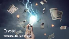  Presentation with new ideas - Beautiful slide set featuring concept-of-new-ideas backdrop and a ocean colored foreground