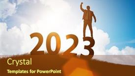  Presentation with new year - Slides featuring concept-of-new-year background and a tawny brown colored foreground