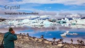  Presentation with ecotourism - Beautiful PPT theme featuring concept-of-northern-ecotourism-several backdrop and a light blue colored foreground