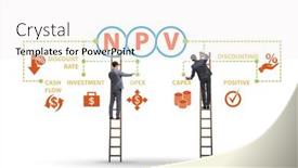  Presentation with net - Colorful PPT theme enhanced with concept-of-npv-net-present backdrop and a white colored foreground