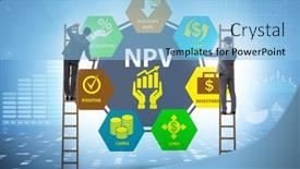  Presentation with net - Slide set with concept-of-npv-net-present background and a light blue colored foreground