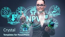  Presentation with net - Cool new theme with concept-of-npv-net-present backdrop and a ocean colored foreground