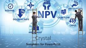  Presentation with net - Colorful PPT theme enhanced with concept-of-npv-net-present backdrop and a light blue colored foreground