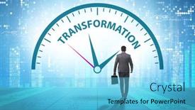  Presentation with business change - Amazing presentation having concept-of-organisational-change backdrop and a light blue colored foreground