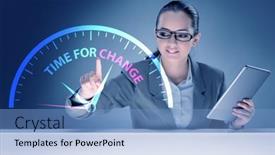  Presentation with business change - Cool new PPT layouts with concept-of-organisational-change backdrop and a light blue colored foreground