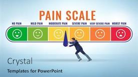  Presentation with pain - Presentation consisting of concept-of-pain-scale background and a light blue colored foreground