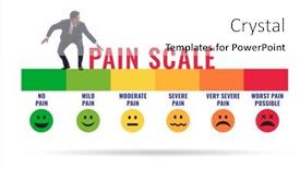  Presentation with pain - Slide deck featuring concept-of-pain-scale background and a white colored foreground