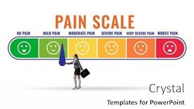 Presentation with pain - Slides with concept-of-pain-scale background and a white colored foreground