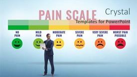  Presentation with pain - Theme consisting of concept-of-pain-scale background and a sky blue colored foreground