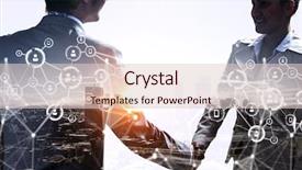  Presentation with partnership - Cool new theme with concept of partnership and social backdrop and a lemonade colored foreground