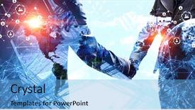  Presentation with social inequality concept - PPT layouts having concept of partnership and social background and a light blue colored foreground