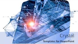  Presentation with partnership - Colorful presentation design enhanced with concept-of-partnership-and-teamwork backdrop and a light blue colored foreground