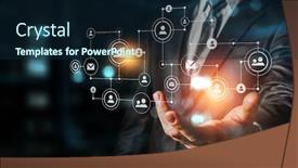  Presentation with partnership - Amazing slides having concept-of-partnership-and-teamwork backdrop and a navy blue colored foreground