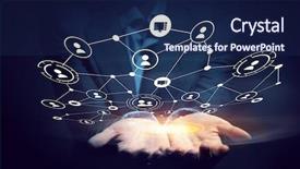  Presentation with partnership - Audience pleasing slide deck consisting of concept of partnership and teamwork backdrop and a navy blue colored foreground