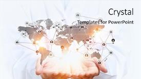  Presentation with partnership - Amazing PPT theme having concept of partnership and teamwork backdrop and a sky blue colored foreground