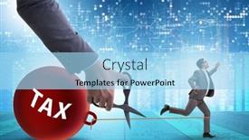  Presentation with taxes - PPT theme featuring concept-of-paying background and a light blue colored foreground