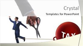  Presentation with taxes - Presentation theme enhanced with concept-of-paying background and a white colored foreground