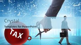  Presentation with taxes - Slides having concept-of-paying background and a light blue colored foreground