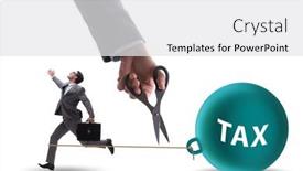  Presentation with taxes - Slides with concept-of-paying background and a white colored foreground