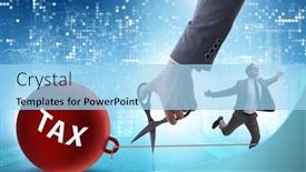  Presentation with taxes - Slide set consisting of concept-of-paying background and a light blue colored foreground