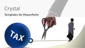  Presentation with taxes - Theme with concept-of-paying background and a white colored foreground