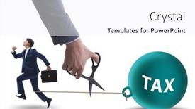  Presentation with taxes - Presentation theme enhanced with concept-of-paying background and a white colored foreground