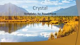  Presentation with cold water - Theme with concept-of-photo-tourism-lake background and a light blue colored foreground